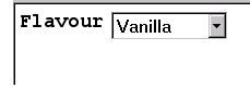 a collapsed pull-down list; Vanilla is selected